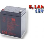 CSB HR1221W F2, 12V, 5,1Ah návod a manuál