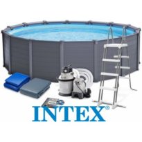 Intex GRAPHITE GRAY PANEL POOL 478 x 124 cm 26382NP návod a manuál